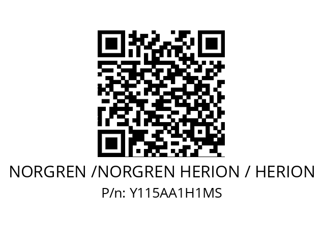   NORGREN /NORGREN HERION / HERION Y115AA1H1MS