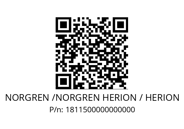   NORGREN /NORGREN HERION / HERION 1811500000000000