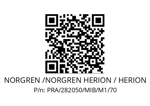   NORGREN /NORGREN HERION / HERION PRA/282050/MIB/M1/70