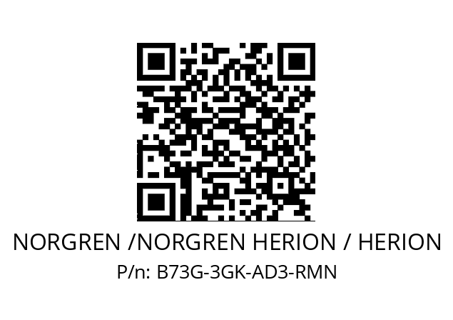 Filter regulator  NORGREN /NORGREN HERION / HERION B73G-3GK-AD3-RMN