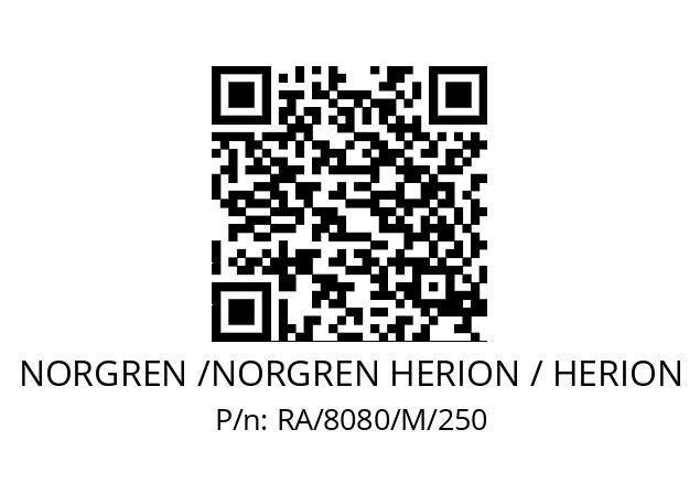   NORGREN /NORGREN HERION / HERION RA/8080/M/250