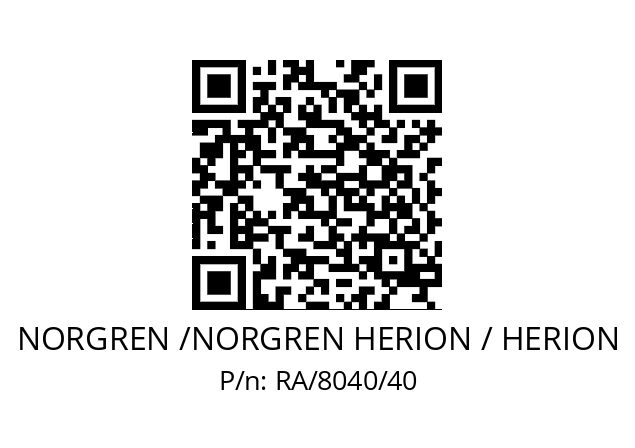   NORGREN /NORGREN HERION / HERION RA/8040/40