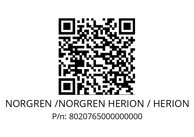   NORGREN /NORGREN HERION / HERION 8020765000000000