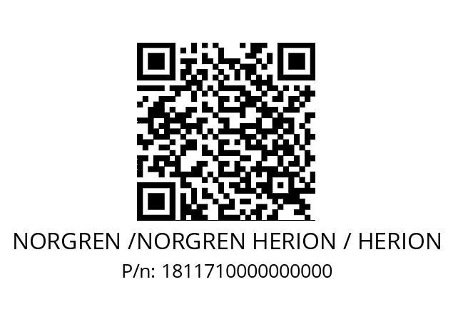   NORGREN /NORGREN HERION / HERION 1811710000000000