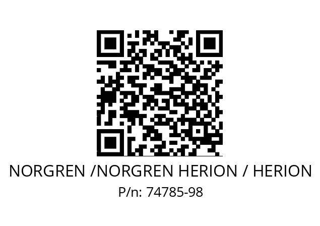   NORGREN /NORGREN HERION / HERION 74785-98