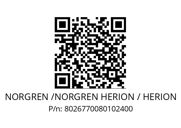   NORGREN /NORGREN HERION / HERION 8026770080102400