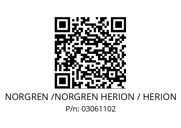   NORGREN /NORGREN HERION / HERION 03061102