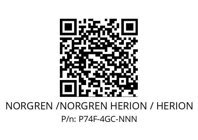   NORGREN /NORGREN HERION / HERION P74F-4GC-NNN