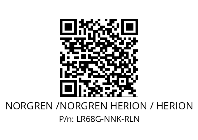   NORGREN /NORGREN HERION / HERION LR68G-NNK-RLN