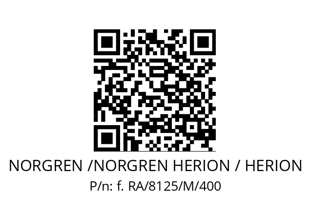   NORGREN /NORGREN HERION / HERION f. RA/8125/M/400