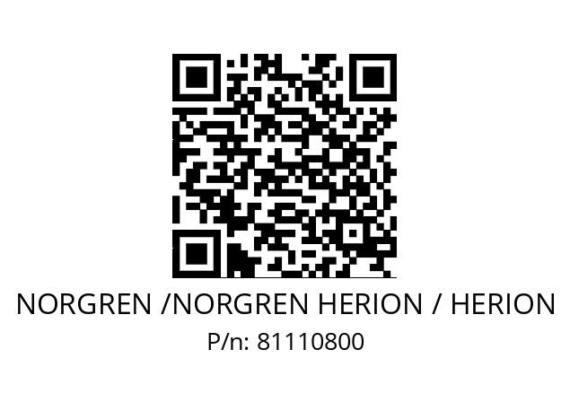   NORGREN /NORGREN HERION / HERION 81110800