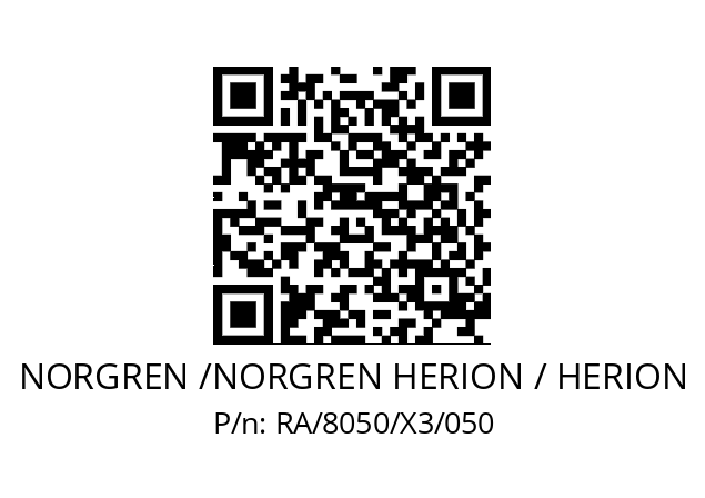   NORGREN /NORGREN HERION / HERION RA/8050/X3/050