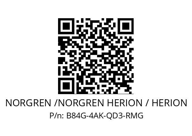 Filter regulator  NORGREN /NORGREN HERION / HERION B84G-4AK-QD3-RMG