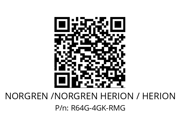 Pressure regulator  NORGREN /NORGREN HERION / HERION R64G-4GK-RMG