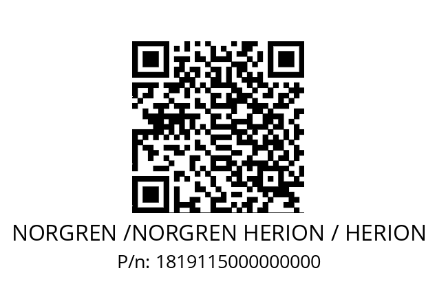   NORGREN /NORGREN HERION / HERION 1819115000000000