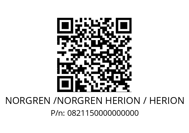   NORGREN /NORGREN HERION / HERION 0821150000000000