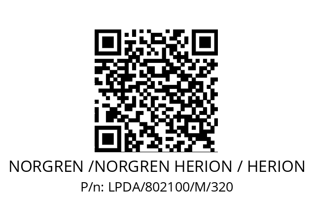   NORGREN /NORGREN HERION / HERION LPDA/802100/M/320