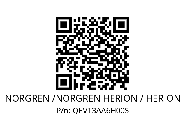   NORGREN /NORGREN HERION / HERION QEV13AA6H00S