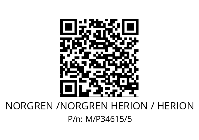   NORGREN /NORGREN HERION / HERION M/P34615/5