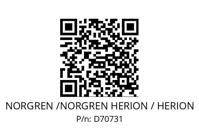   NORGREN /NORGREN HERION / HERION D70731