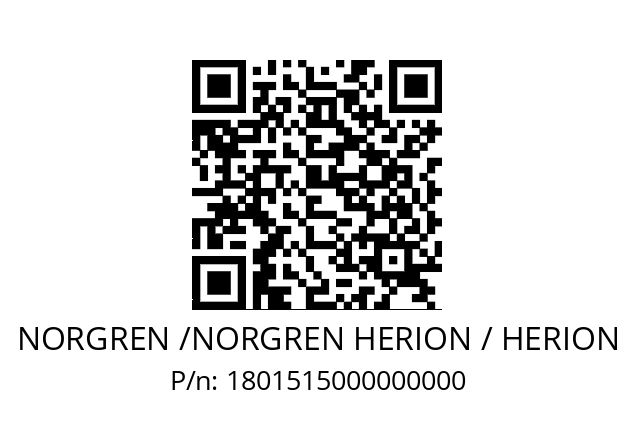   NORGREN /NORGREN HERION / HERION 1801515000000000