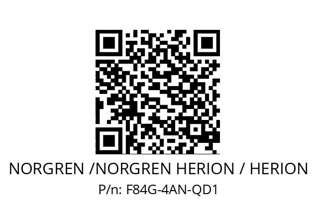   NORGREN /NORGREN HERION / HERION F84G-4AN-QD1