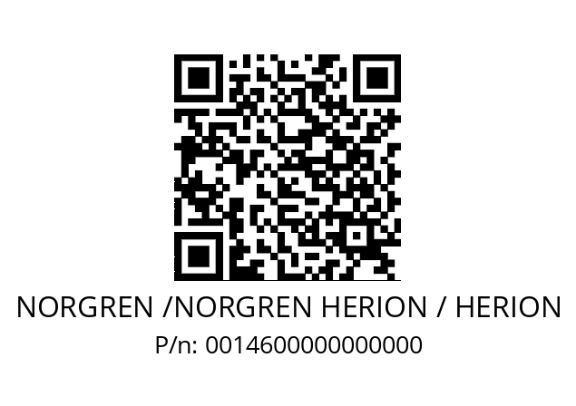   NORGREN /NORGREN HERION / HERION 0014600000000000