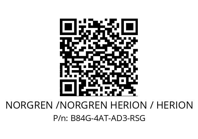 Filter regulator  NORGREN /NORGREN HERION / HERION B84G-4AT-AD3-RSG