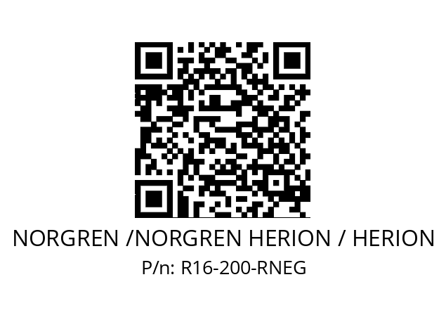 Pressure regulator  NORGREN /NORGREN HERION / HERION R16-200-RNEG