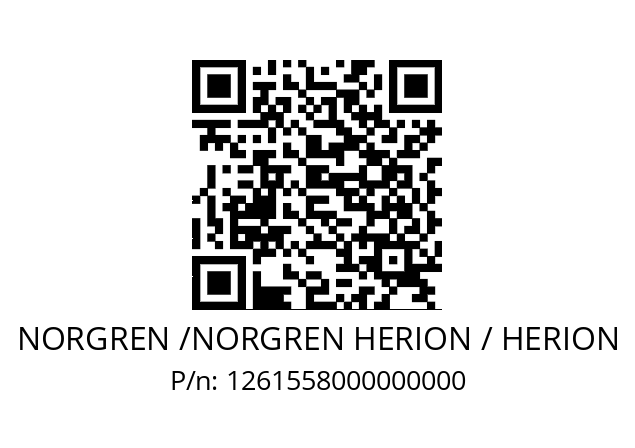   NORGREN /NORGREN HERION / HERION 1261558000000000