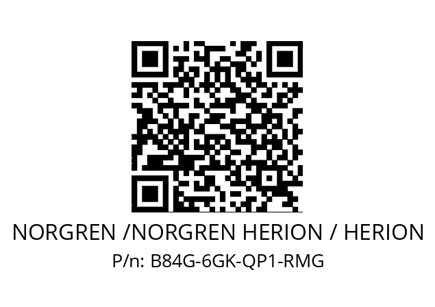 Filter regulator  NORGREN /NORGREN HERION / HERION B84G-6GK-QP1-RMG