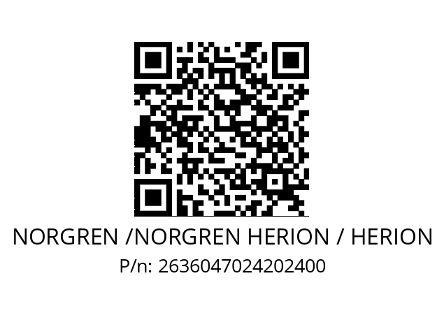   NORGREN /NORGREN HERION / HERION 2636047024202400