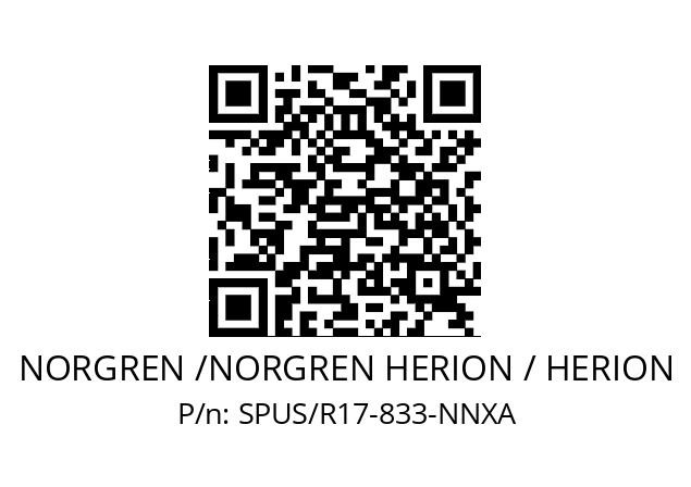   NORGREN /NORGREN HERION / HERION SPUS/R17-833-NNXA