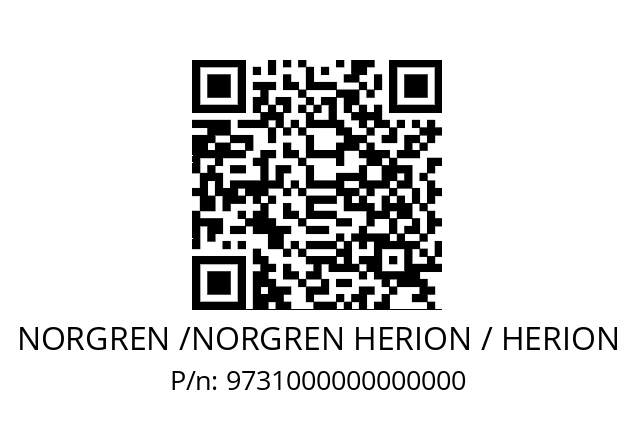   NORGREN /NORGREN HERION / HERION 9731000000000000