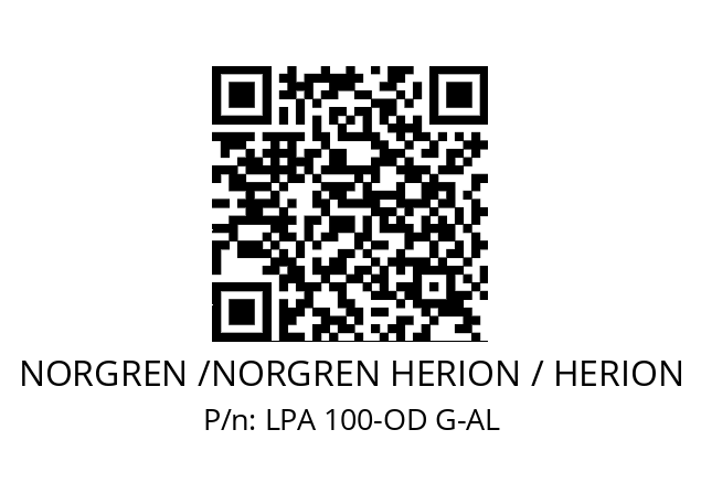   NORGREN /NORGREN HERION / HERION LPA 100-OD G-AL