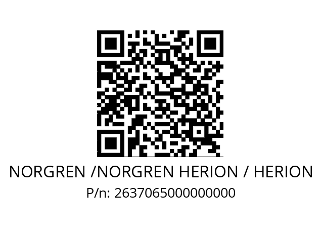   NORGREN /NORGREN HERION / HERION 2637065000000000