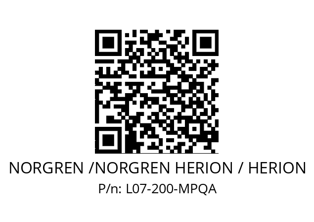   NORGREN /NORGREN HERION / HERION L07-200-MPQA