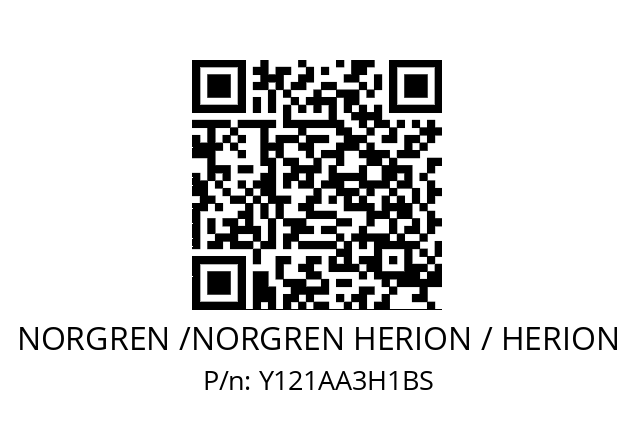   NORGREN /NORGREN HERION / HERION Y121AA3H1BS