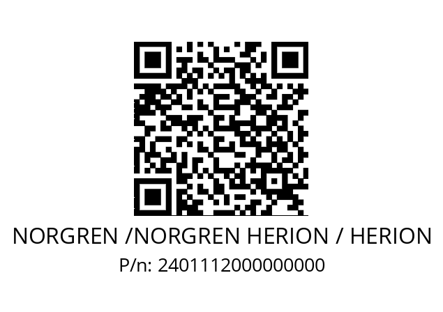   NORGREN /NORGREN HERION / HERION 2401112000000000