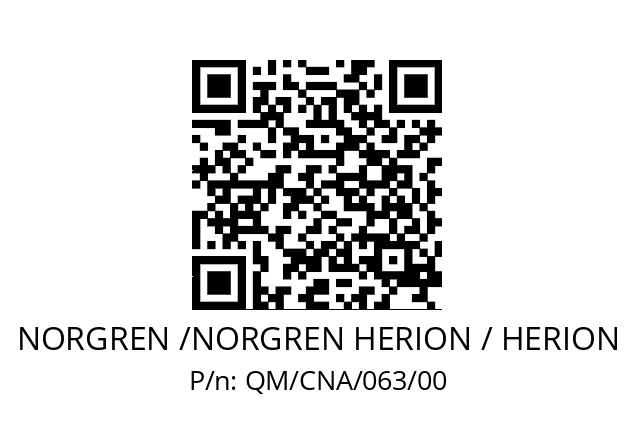   NORGREN /NORGREN HERION / HERION QM/CNA/063/00