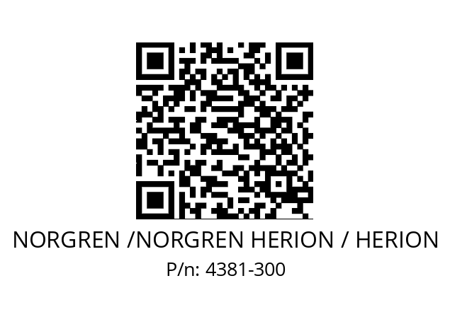   NORGREN /NORGREN HERION / HERION 4381-300