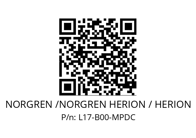   NORGREN /NORGREN HERION / HERION L17-B00-MPDC