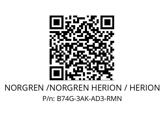 Filter regulator  NORGREN /NORGREN HERION / HERION B74G-3AK-AD3-RMN