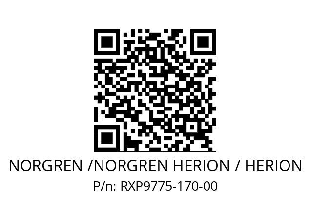   NORGREN /NORGREN HERION / HERION RXP9775-170-00