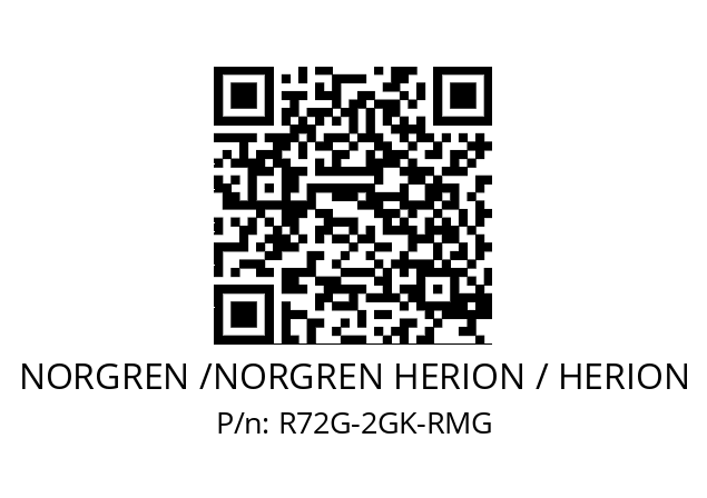 Pressure regulator  NORGREN /NORGREN HERION / HERION R72G-2GK-RMG