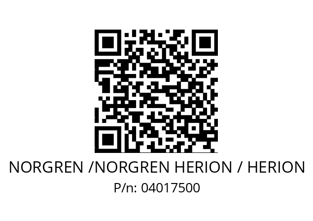   NORGREN /NORGREN HERION / HERION 04017500