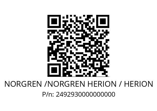   NORGREN /NORGREN HERION / HERION 2492930000000000