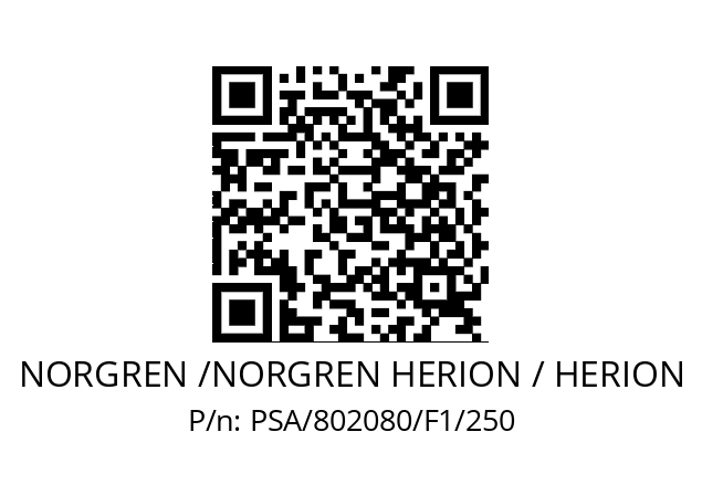   NORGREN /NORGREN HERION / HERION PSA/802080/F1/250