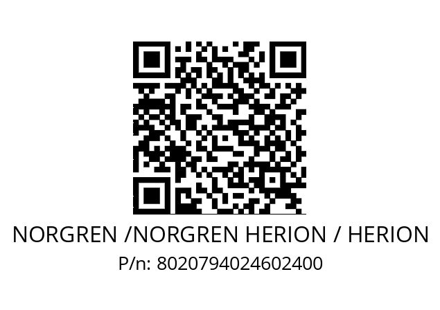   NORGREN /NORGREN HERION / HERION 8020794024602400