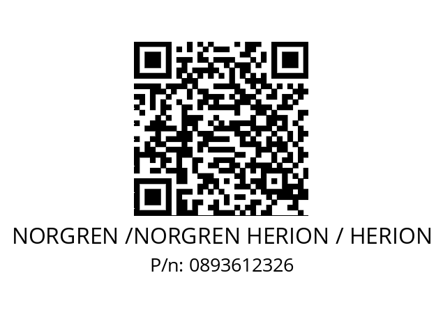   NORGREN /NORGREN HERION / HERION 0893612326